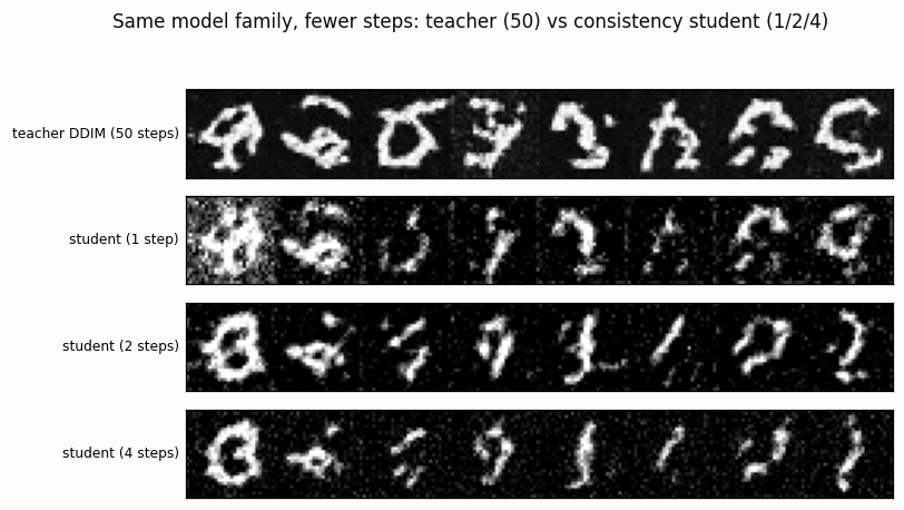 Teacher vs student samples