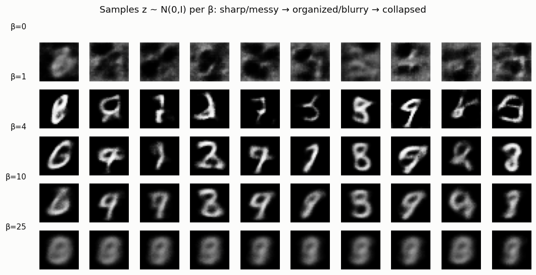 Samples per β