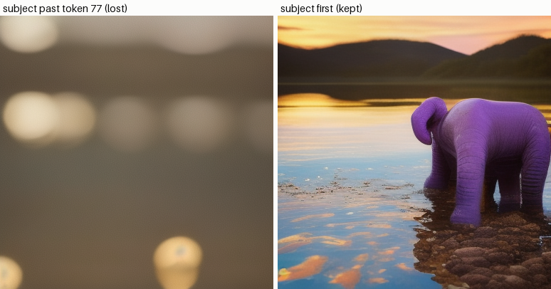 Subject-last vs subject-first, same seed